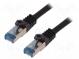 Patch cord  S/FTP  6a  lanko  Cu  LSZH  černá  2m  26AWG