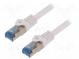 Patch cord  S/FTP  6a  lanko  Cu  LSZH  bílá  3m  26AWG