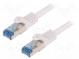 Patch cord  S/FTP  6a  lanko  Cu  LSZH  bílá  5m  26AWG