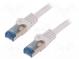 Patch cord  S/FTP  6a  lanko  Cu  LSZH  bílá  7,5m  26AWG