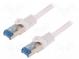 Patch cord  S/FTP  6a  lanko  Cu  LSZH  bílá  10m  26AWG