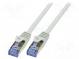 Patch cord  S/FTP  6a  lanko  Cu  LSZH  šedá  10m  26AWG
