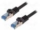 Patch cord  S/FTP  6a  lanko  Cu  LSZH  černá  10m  26AWG