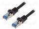 Patch cord  S/FTP  6a  lanko  Cu  LSZH  černá  20m  26AWG