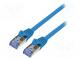 Patch cord  S/FTP  6a  lanko  Cu  LSZH  modrá  0,5m  26AWG