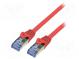 Patch cord  S/FTP  6a  lanko  Cu  LSZH  červená  7,5m  26AWG