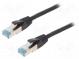 Patch cord  S/FTP  6a  lanko  Cu  PUR  černá  1m  27AWG  IP20