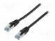 Patch cord  S/FTP  6a  lanko  Cu  PUR  černá  2m  27AWG  IP20
