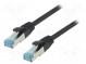 Patch cord  S/FTP  6a  lanko  Cu  PUR  černá  3m  27AWG  IP20