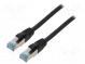 Patch cord  S/FTP  6a  lanko  Cu  PUR  černá  5m  27AWG  IP20
