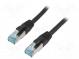 Patch cord  S/FTP  6a  lanko  Cu  PUR  černá  10m  27AWG  IP20