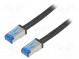 Patch cord  S/FTP  6a  lanko  Cu  PE  černá  1m  26AWG
