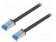 Patch cord  S/FTP  6a  lanko  Cu  PE  černá  7,5m  26AWG