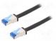 Patch cord  S/FTP  6a  lanko  Cu  PE  černá  10m  26AWG