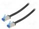 Patch cord  S/FTP  6a  lanko  Cu  PE  černá  15m  26AWG