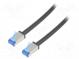 Patch cord  S/FTP  6a  lanko  Cu  PE  černá  20m  26AWG