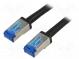 Patch cord  S/FTP  6a  lanko  Cu  PE  černá  30m  26AWG