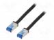 Patch cord  S/FTP  6a  lanko  Cu  PE  černá  50m  26AWG
