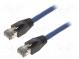 Patch cord  S/FTP  Cat 8.1  lanko  Cu  LSZH  modrá  0,5m  26AWG