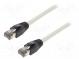 Patch cord  S/FTP  Cat 8.1  lanko  Cu  LSZH  šedá  1m  26AWG  Žíly    8