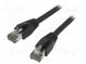 Patch cord  S/FTP  Cat 8.1  lanko  Cu  LSZH  černá  1m  26AWG