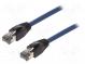 Patch cord  S/FTP  Cat 8.1  lanko  Cu  LSZH  modrá  1m  26AWG