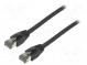 Patch cord  S/FTP  Cat 8.1  lanko  Cu  LSZH  černá  2m  26AWG