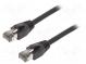 Patch cord  S/FTP  Cat 8.1  lanko  Cu  LSZH  černá  3m  26AWG