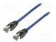 Patch cord  S/FTP  Cat 8.1  lanko  Cu  LSZH  modrá  3m  26AWG