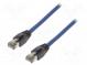 Patch cord  S/FTP  Cat 8.1  lanko  Cu  LSZH  modrá  5m  26AWG