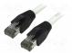 Patch cord  S/FTP  Cat 8.1  lanko  Cu  LSZH  šedá  15m  26AWG