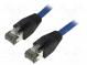 Patch cord  S/FTP  Cat 8.1  lanko  Cu  LSZH  modrá  15m  26AWG