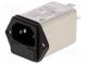 Konektor  napájecí AC  zásuvka  vidlice  6A  250VAC  IEC 60320