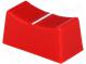 Knoflík  jezdec  Barva  červená  23x11x11mm  Mat  plast