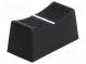 Knoflík  jezdec  Barva  černá  23x11x11mm  Mat  plast