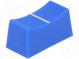 Knoflík  jezdec  Barva  modrá  23x11x11mm  Mat  plast