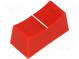 Knoflík  jezdec  Barva  červená  23x11x11mm  Mat  plast