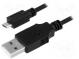 Kabel  USB 2.0  USB A vidlice, USB B micro vidlice  niklovaný