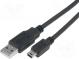 Kabel  USB 2.0  USB A vidlice, USB B mini vidlice  niklovaný