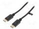 Cable  DisplayPort 1.4  DisplayPort plug,both sides  1m  black