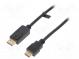 Cable  DisplayPort 1.2  DisplayPort plug,HDMI plug  1m  black