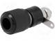 Zásuvka  banánek 4mm  60VDC  L 34mm  Otv  Ø8mm  černá