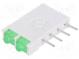 LED  zakrytovaný  zelená  1,8mm  Poč.diod 2  10mA  38°  2,1V  13mcd