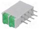 LED  zakrytovaný  zelená  1,8mm  Poč.diod 4  10mA  38°  2,1V  13mcd