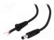 Kabel  vodiče,DC 5,5/1,7 zástrčka  přímý  1mm2  černá  1,5m