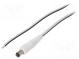 Kabel  vodiče,DC 5,5/1,7 zástrčka  přímý  0,5mm2  bílá  1,5m