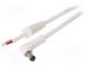 Kabel  vodiče,DC 5,5/1,7 zástrčka  úhlový  1mm2  bílá  1,5m