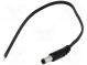 Kabel  vodiče,DC 5,5/2,5 zástrčka  přímý  0,5mm2  černá  3m