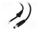 Kabel  vodiče,DC 5,5/2,5 zástrčka  přímý  1mm2  černá  1,5m