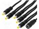 Kabel  DC 5,5/2,1 zástrčka x5,DC 5,5/2,1 zásuvka  přímý  0,5mm2